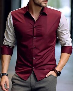 Erkek Elbise Gömlek 2023 Moda Gömlek Uzun Kollu Hawaii Sokağı Günlük Boyut 6xl Düğme Kap üstü