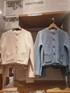 Giacche da donna Abbigliamento Primavera Cardigan in maglia Cardigan Cappotti da giacca in tweed