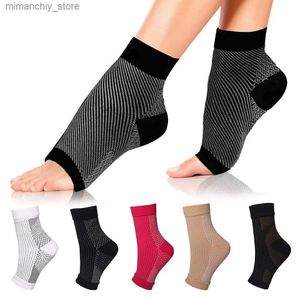 Suporte de tornozelo 2 PCS Ank Brace Compression Seve Alivia Achils Tendinite Dor nas Articulações Ank Support Sports Recovery Plantar Fasciitis Sock Q231124