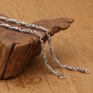 Catene da 5 mm, collana in argento sterling massiccio reale, catena a maglie S, gioielli da uomo e donna A4729