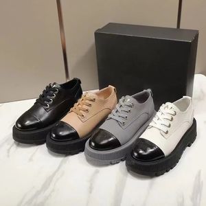 Tasarımcı Elbise Ayakkabı Klasik Artırılmış Platform Sole Dant-Up Loafers Moda Kadınlar Yüksek Elastik Sığır Tendon Alt Alt Lüks En Kaliteli İş Ofis Deri Ayakkabıları