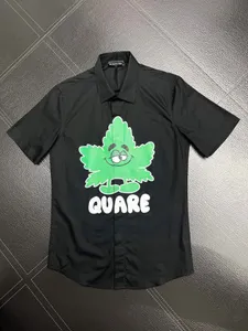 DSQ Phantom Turtle Shirts Mens Designer Shirts Brand Clothing Men Short Sleeve Dress Shirt Hip Hop Style High Quality Cotton 841787