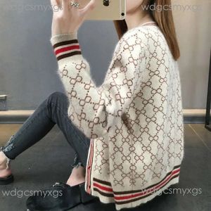 Designer G Cardigan Autumn Women V Sweatters Sweatters Bawełniany trener z długim rękawem SWEAT