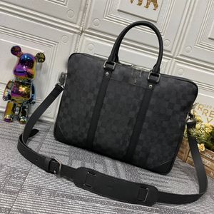 Homens Pastas De Couro Bolsa Flor Impresso Mulheres Causal Laptop Bolsa De Ombro Designer Tote Bag Grande Qualidade Luxurys Bag Long Strap Crossbody Bags