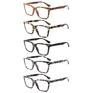 Solglasögon Turezing Men's and Women's Fashion Rectangular Spotted Reading Glasses Metal gångjärn Dekoration Lätt receptbelagd glasögon