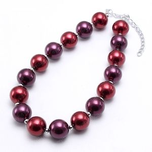 Kids Girls Pearl Beads Necklace Handmade Chunky Bead Necklace For Children Toddler Baby Chunky Jewelry