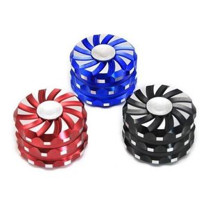 63mm aluminum alloy smoke grinder fidget spinner molding section concave metal grinder