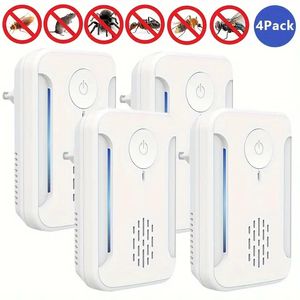 4pcs Ultrasonic Insect Repellent, Indoor Pest Repeller For Mosquito, Insect, Mouse, Spider, Bug, Ant Cockroach Child Sleep Protection Helper