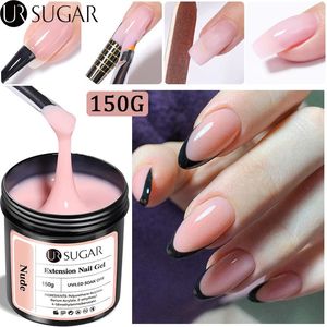 Nagellack ur socker 150g rosa gelé mjölkvit snabb förlängning gel kamouflage finger fransk hård gel uv led gel nagelkonst design manikyr 231123