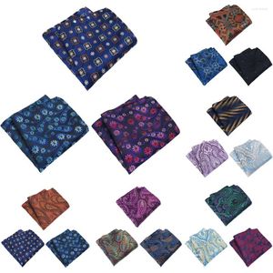 Bow Ties 3 Paketler Erkekler Klasik Çiçek Paisley Pocket Meydanı Düğün Partisi Mendil Bwthz0370