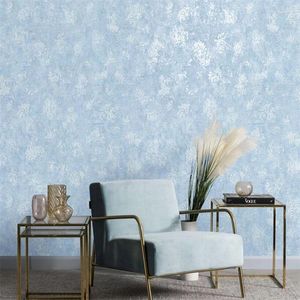 Bakgrundsbilder American Country Retro Small Floral Non-Woven Gray Blue Wallpaper Bedroom Living Room TV Bakgrund Väggpapper Icke-självhäftande