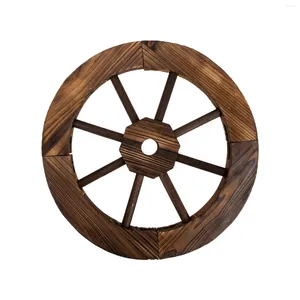 Coprivolanti Decorazione per auto in legno Decorazione per nave pirata Fattoria Ruote per carro Artigianato Appeso a parete Ingranaggio vintage in legno