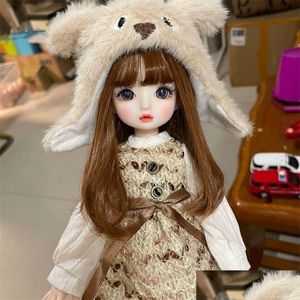 Dolls Handmade 16 Mini Fashion BJD Doll Cute Make up Movable Comborate 30cm Princess Cloths Suit Positories Child Toy Girls Gifts 2208 DHJJM