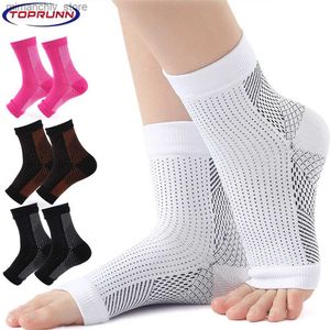 Ankelstöd 1Pair Nropathy Socks Ank Compression Seve för kvinnor eller män Ank Support för Ank för Swellar Plantar Fasciitis Q231124