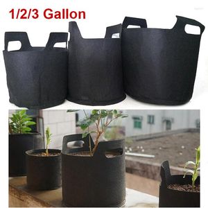 Planterare 1/2/3 gallon 3gal växer väskor svarta krukor trädgård tyg växt grönsak blomma planter diy växande väska trädgårds verktyg t1