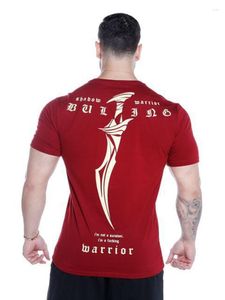 Herr t-skjortor sommarmuskel manlig utomhusövning kort ärm avslappnad träning elastisk andningsbar löpning o-hals streetwear