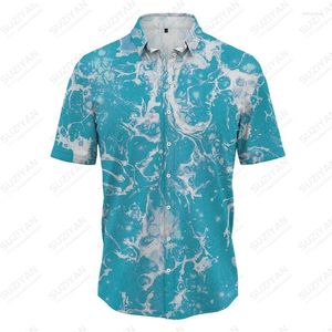 Erkekler sıradan gömlekler 2023 kravat boyalı 3d baskılı Hawaii basit 5xl kısa kollu moda tişört