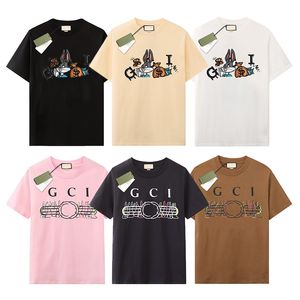Erkek Tasarımcı T-Shirt Lüks Marka Gu T Shirtler Erkek Kadınlar Kısa Kollu Tees Yaz Gömlekleri Hip Hop Sokak Giysesi Üstleri Şort Giysileri Çeşitli Renkler-67