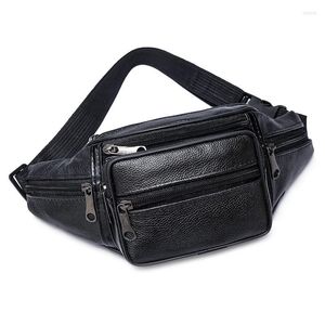 Borse da esterno Moda Marsupio in pelle Marsupio Crossbody Luxury Running Cintura impermeabile per telefono Tattica