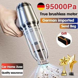 Vakuumlar 95000pa 3 1 Araba Kablosuz Vakum Süpürge 120W Blowable Kablosuz Ev Cihazı Vakum Ev Araba Çift Kullanım Mini Vakum SEARRICER 231123