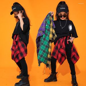 Stage Wear Girls Cool Hip Hop Carnival Costumes Dance Clothing Kids Tshirt Tops Pants Jazz Dancing Outfits Street Festival Accessories