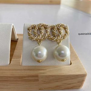 Stud Golden Small Pearl Earrings Pearl Diamond Gold Earrings Designer för Woman Fashion Brand Silver Wedding Earings With Never Fade