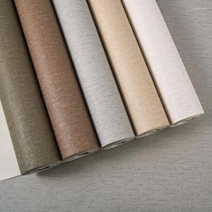 Wallpapers Plain Solid Color Wallpaper Grasscloth Texture Bedroom Living Room Sofa Background Home Decor Flax For Walls Roll