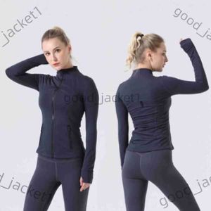 LULULEMENS Tracksuits Definiera jacka Kvinnor Naken Yoga Coat Long Sleeve Crop Top dragkedja Fitness Running Shirts Workout Clothes Sportwear Lululemen 1 Ksy0
