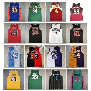 GH Michael Jor Dan Scottie Pippen Mitch och Ness Throwback Basketball Jersey Bull Dennis Rodman Tracy McGrady Penny Hardaway Grant Hill sällsynt