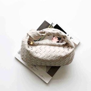 Jodie Bag Venetasbottegas Handbags Cloud Leather Women's Pleated Advanced Sense of Foreign Style Tidal White Woven Mini Cowhide Knotted Oa4j