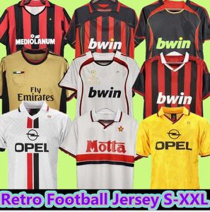 Retro Soccer Jerseys long sleeve Kaka Baggio Maldini VAN BASTEN Pirlo Inzaghi Gullit Shevchenko Vintage Classic Shirt 93 94 95 96 97 06 07 09 10 MiLaNS 111