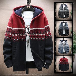 Herren Pullover Herbst und Winter Strickjacke Warm Catch Samt Dicke Wollpullover Mode Junge Männer Lässige Langarmjacke Mantel