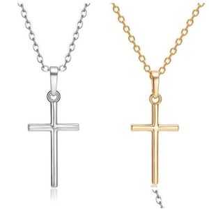 Pendant Necklaces Cross Necklace Faith Pendant Necklaces Simple Tiny God Lords Prayer Relius Jewelry Gift Drop Delivery Jewelry Neckla Dhkyc