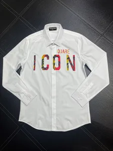DSQ PHANTOM TURTLE SHIRTS Mens Designer Shirts Brand Clothing Men Long Sleeve Dress Shirt Hip Hop Style High Quality Cotton 841783