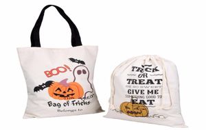 Party Trick Or Treat Pumpkin Candy Sack Halloween Spiders Bucket Horror Witch Pattern Tote Bag For Festival9534680