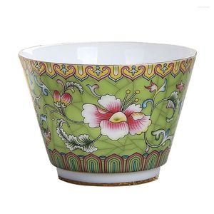 Dinnerware Sets Enamel Teacup Japanese Ceramic Drinking Mug Chinese Cups Royal Espresso Pottery Sake Household Floral Small