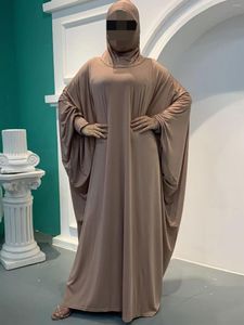 Ethnische Kleidung Jilbabs für Frauen Fledermausflügelärmel Muslimisches Gebetskleid Islamisches Dubai Türkisches bescheidenes Outfit Ramadan Eid Abaya Hijab Robe