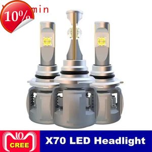 Novo 2 pçs x70 h4 h7 h1 9005 9006 carro conduziu a lâmpada do farol h11 h8 d1s d2s d4s hp conduziu a lâmpada chip 120w 15600lm farol luzes de nevoeiro 6000k