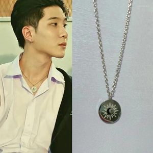 Chains The Eclipse Cosplay Ayan Khaotung Moon Star Circular Pendant Necklace Lovers Jewelry Accessories Gift Wholesale
