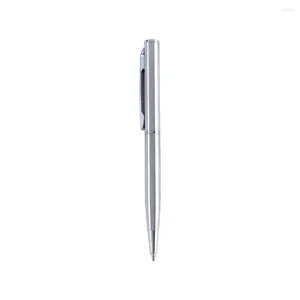 Metal Portable Srebrny Trwałe Ballpoint Pen Pismo Pisanie narzędzie do pisania stali nierdzewnej