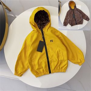 Jacket Double-sided wear Designer Luxury Boys and girls zipper Thin type hoodie Baby Toddler Long Sleeve Top Spring and Autumn Jacket 100cm-150cm A01