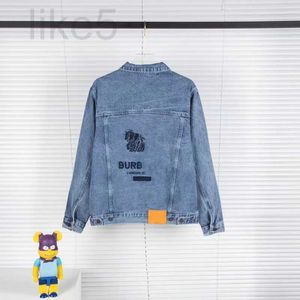 Herrjackor Designer 22SS Mens Jacket Bur Zip Cardigan Classic Plaid Brodery Lapel Jackets Man Casual Coat Kfjz