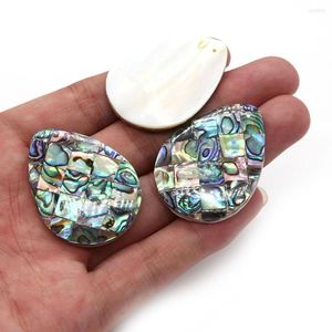 Charms Natural Abalone Shell Spleißen Mosaik Droplet Shaped Single Sided Pendant 30x40mm For Make Modeschmuck DIY Halskette Ohrringe