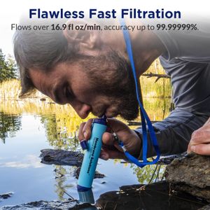 Survival Filtration Portable Gear, Emergency Preparedness, Supply for Drinking Hiking Camping Travel Hunting Fishing Team Family Outing