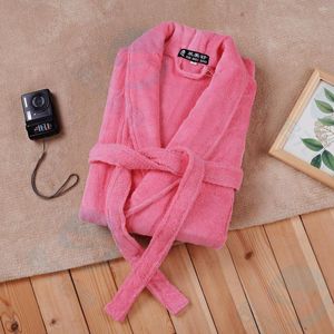 Women's Sleepwear Winter Women Men Luxury Flannel Thick Long Bath Robe Sexy Grid Fur Bathrobe Warm Kimono Dressing Gown Bridesmaid Robes