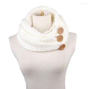 Кнопка шарфов теплый зимний вязаный шарф Женский сплошной цветовой дамба LIC для женщин Мужчины Осень Лики моды белые любители