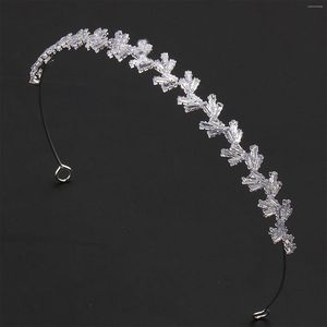 Haarspangen, funkelnde Zirkon-Hochzeits-Stirnbänder für die Braut, Accessoires, glänzende Strass-Haarbänder, Frauen, Mädchen, Party, einfache Diademe und Krone