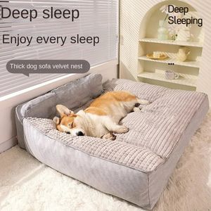 kennels pens Dogs Sofa Bed Pet Kennel Mats Cats Bed Winter Warm Sleeping Floor Mats for Small Middle Big Dog Nest Pet Accessories dog house 231123