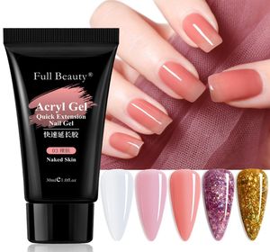 30 ml poly gel uv naglar förlängning dekoration konst fabriksleverantör för nagellösning manikyr konst tydlig akryl polygels9363388