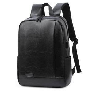 Feisha Backpack Men's Bag Fashion Sports Youth Schoolbag Simple Pu Leather Computer Men's Backpack 231115